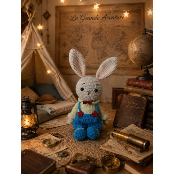 Doudou Lapin Paul au crochet fait main | Doudou & Co