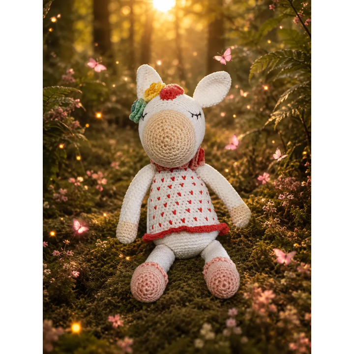 Doudou Rosie La Gracieuse Jument au crochet fait main | Doudou & Co