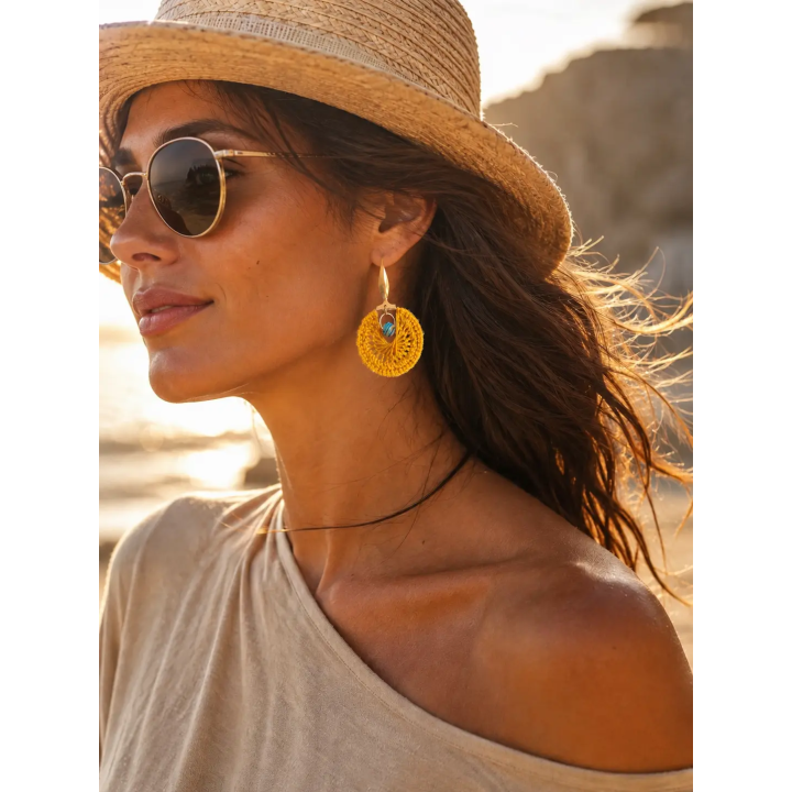 Boucles d'oreilles Médusa méditerranéennes | Doudou&Co