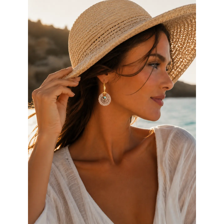 Boucles d'oreilles Médusa méditerranéennes | Doudou&Co