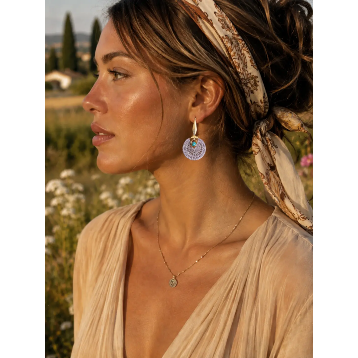 Boucles d'oreilles Médusa méditerranéennes | Doudou&Co