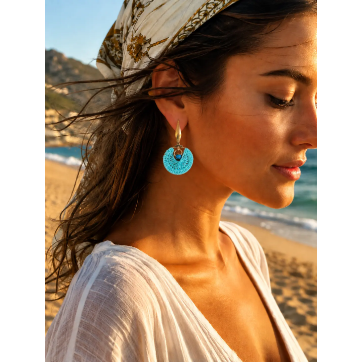 Boucles d'oreilles Médusa méditerranéennes | Doudou&Co
