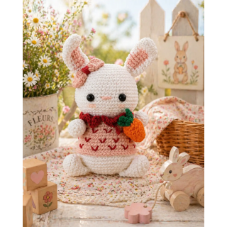 Doudou Lapin Lina au crochet fait main | Doudou & Co