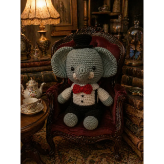 Doudou Éléphant Théodore au crochet fait main | Doudou & Co