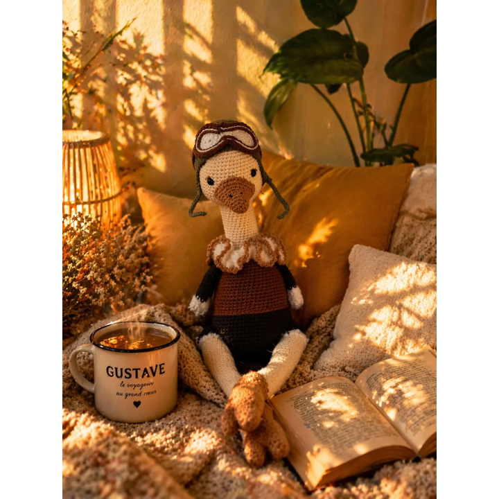 Gustave – Doudou Voyageur fait main au crochet