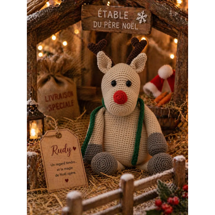 Rudy – Renne de Noël fait main au crochet