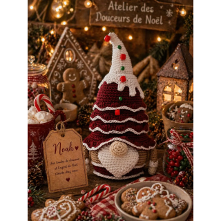Noah – Gnome gourmand de Noël fait main au crochet