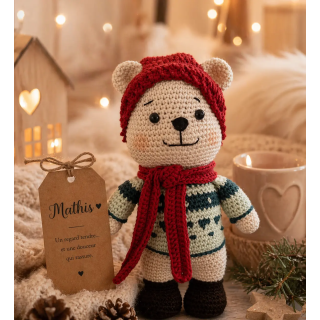 Mathis – Compagnon d'hiver fait main au crochet
